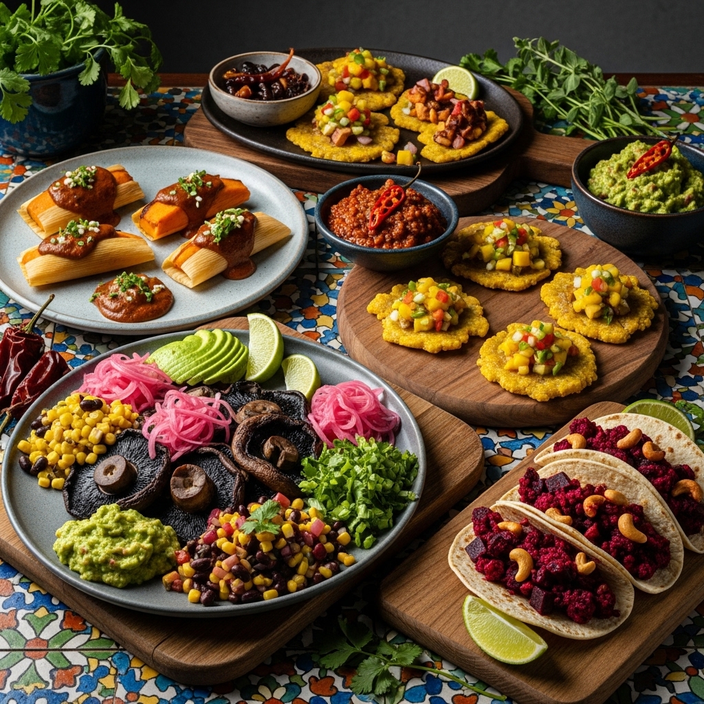 “Sumptuous Vegan Mexican Fusion Feast for Six”