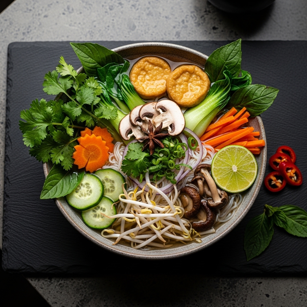 Sumptuous Vietnamese Vegetarian Pho Bowl – Aromatic & Nourishing
