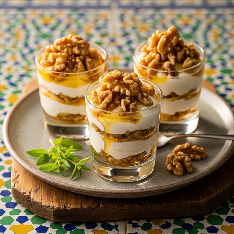 Sun-Kissed Greek Yogurt Parfaits with Honey-Roasted Walnuts
