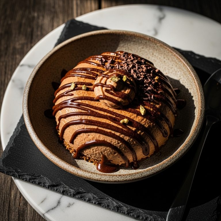 Sunlit Cacao Avocado Mousse with Spiced Chocolate Drizzle