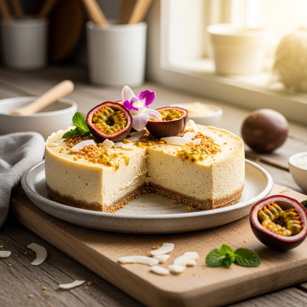 Sunlit Hawaiian Tropics Tofu Cheesecake