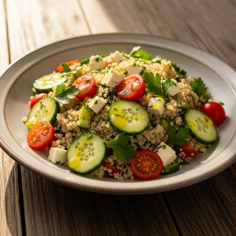 Sunlit Quinoa Salad with Lemon Herb Dressing