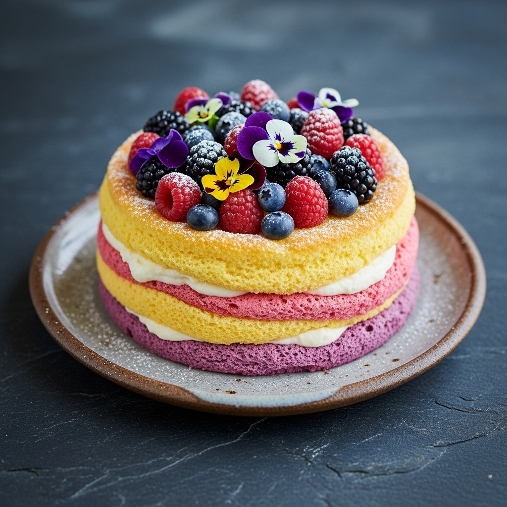 Sunrise Berry Cloud Cake