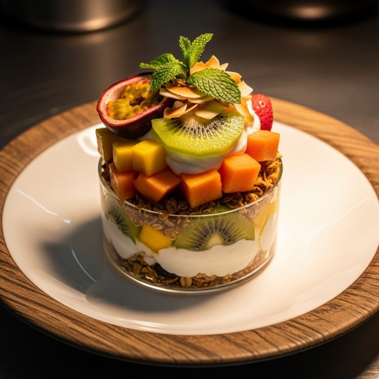 Sunrise Delight: A Hawaiian Brunch Tropical Fruit Parfait