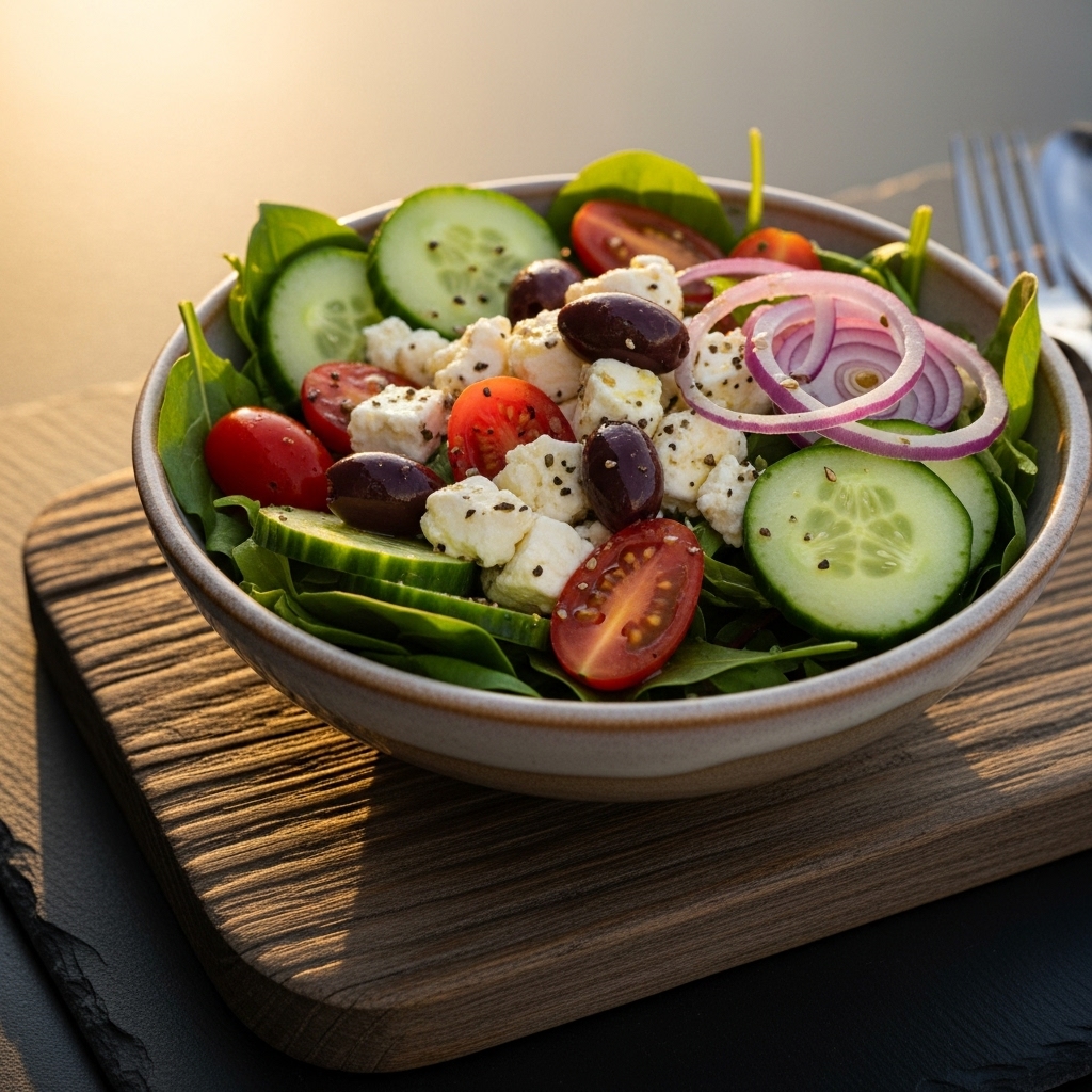 Sunrise Mediterranean Salad Bowl – A Rejuvenating Start to Your Day