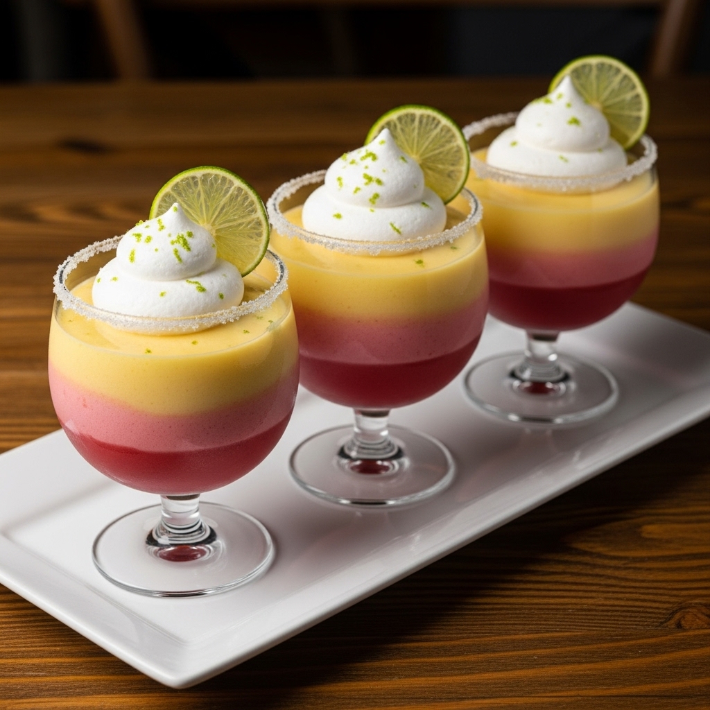 Sunset Margarita Frozen Mousse Parfaits