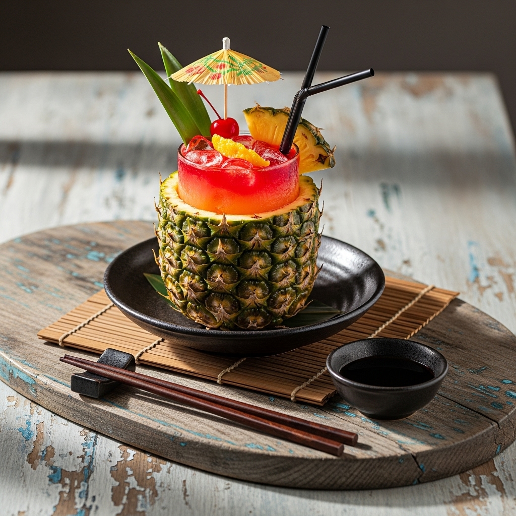 Sunset Pineapple Paradise Cocktail