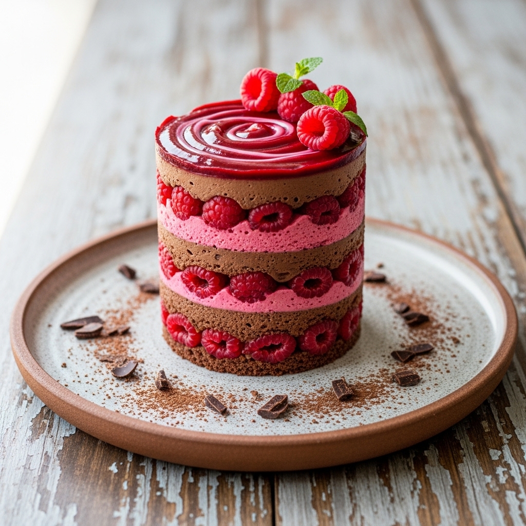 Symphony of Chocolate and Raspberry Mousse Tower