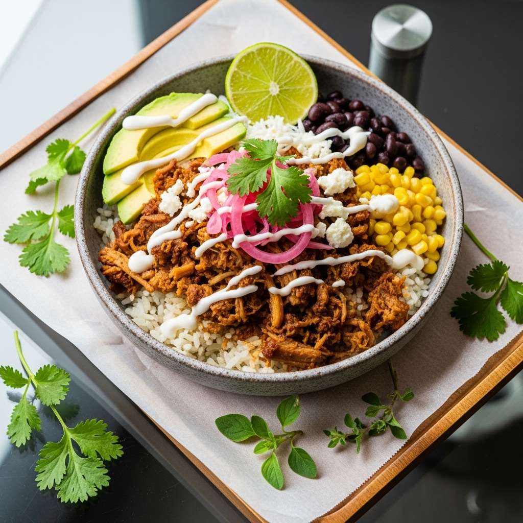 Tailgate Game Day Carnitas Burrito Bowl