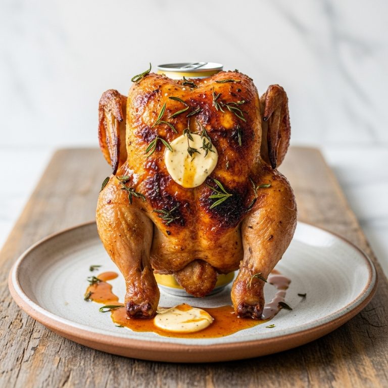 Tailgate Game Day Dinner: BBQ Beer Can Chicken with Smoky BBQ Butter