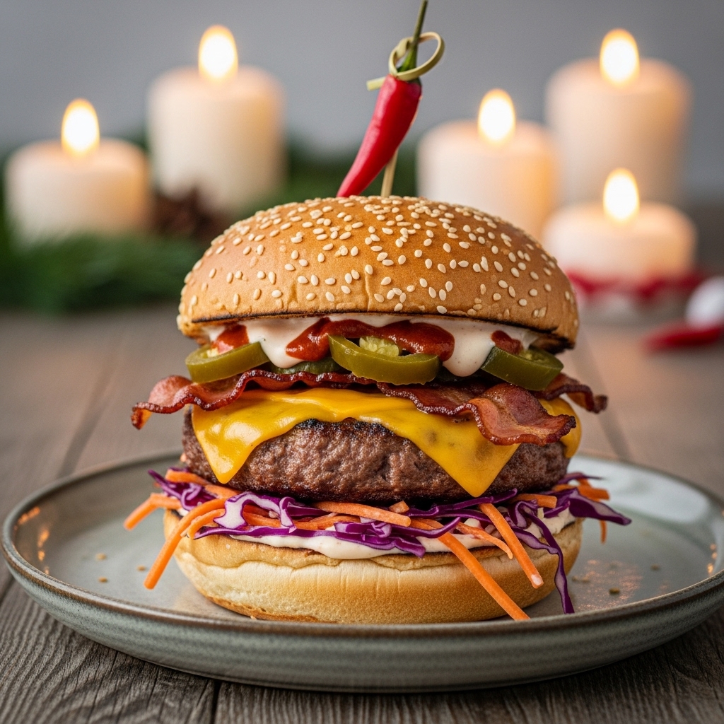 Tailgate Game Day Firecracker Burger