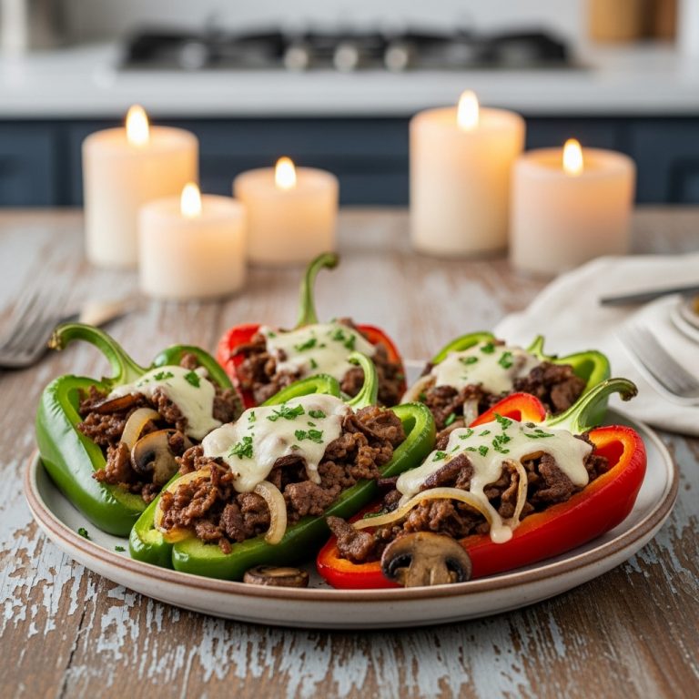 Tailgate Game Day Lunch: Copycat Philly Cheesesteak Stuffed Peppers