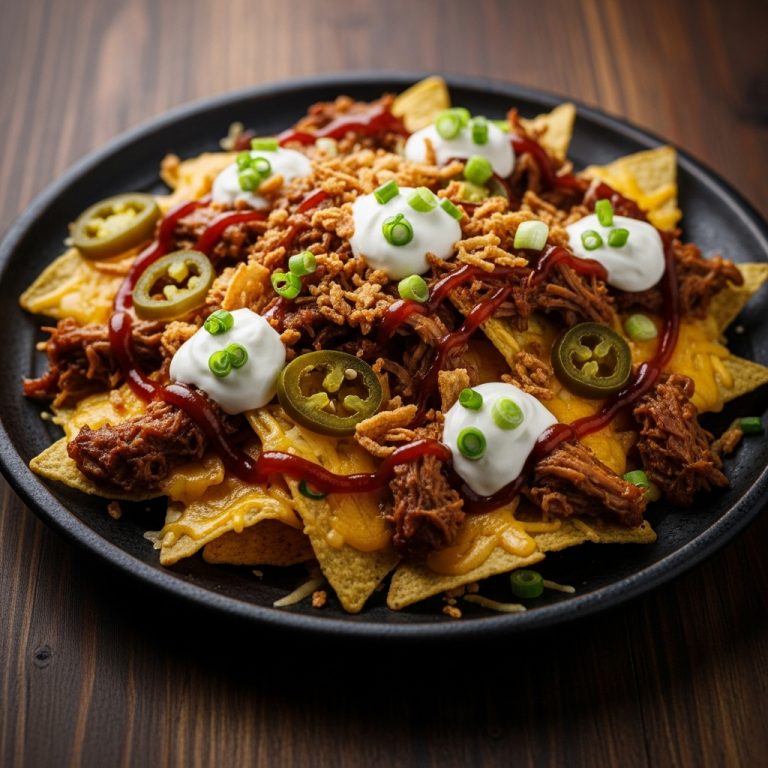 Tailgate Game Day Lunch – Crispy BBQ Pulled Pork Nachos
