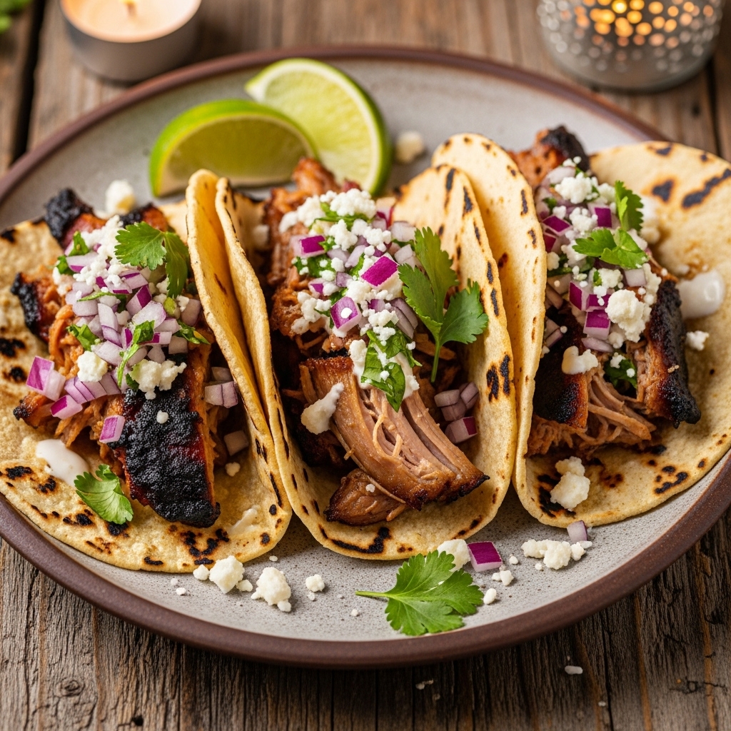Tailgate Game Day Lunch: Smoky Carnitas Street Tacos