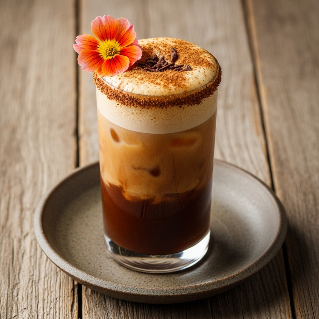 Taste of Sunset – Mexican Chocolate and Coffee Mocktail
