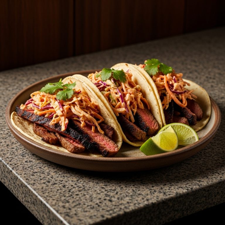 Tex-Mex Carne Asada Tacos with Smoky Chipotle Slaw