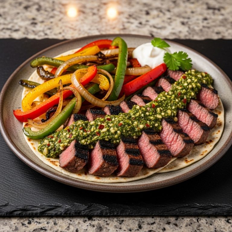 Tex-Mex Cookout Lunch: Grilled Chimichurri Steak Fajitas