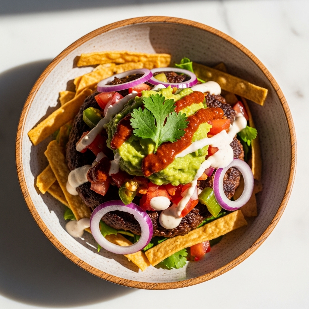 Tex-Mex Fiesta Burger Bowl