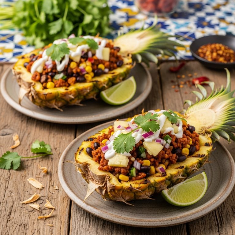 Tex-Mex Grilled Pineapple Boats