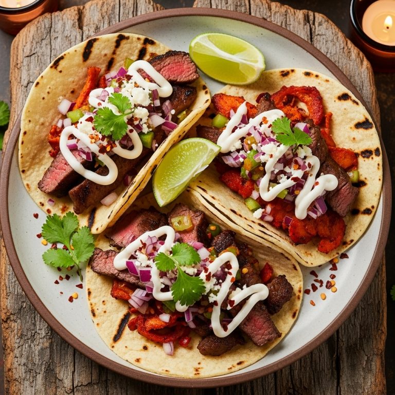 Tex-Mex Grilled Street Tacos with Chipotle Crema