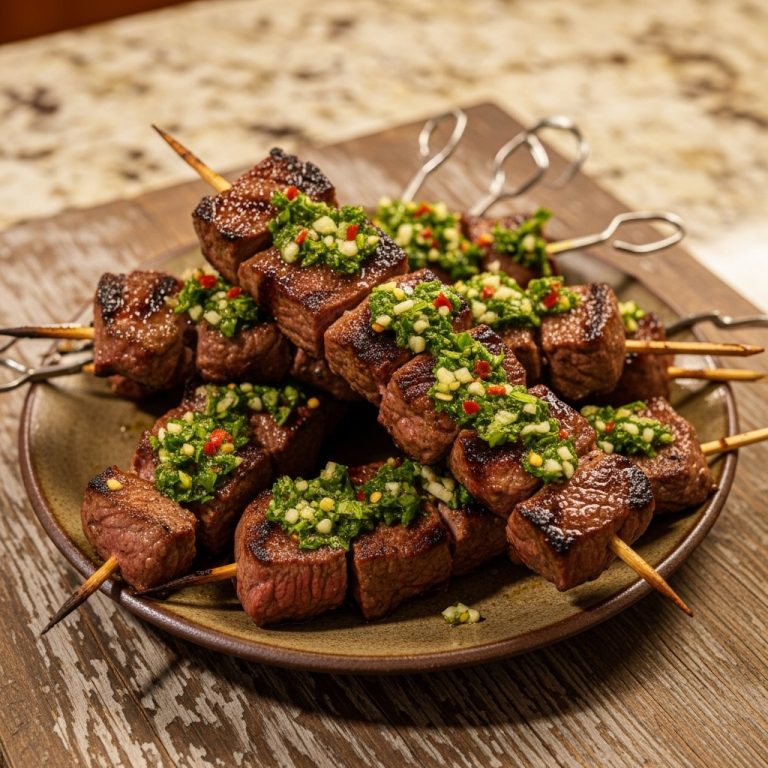 Texas Breeze Chimichurri Steak Skewers