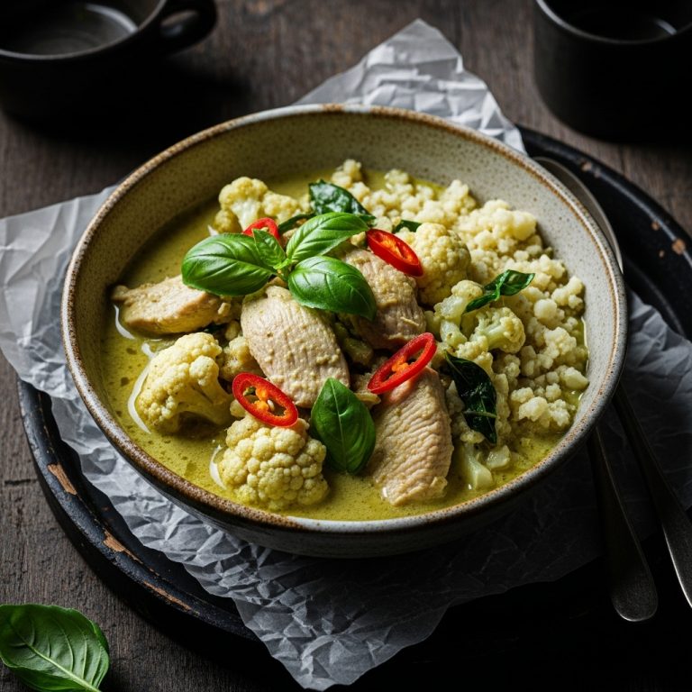 Thai Green Curry Chicken with Cauliflower Rice