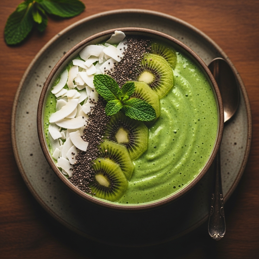 Thai Green Smoothie Bowl – A Refreshing Low-Carb Energy Boost