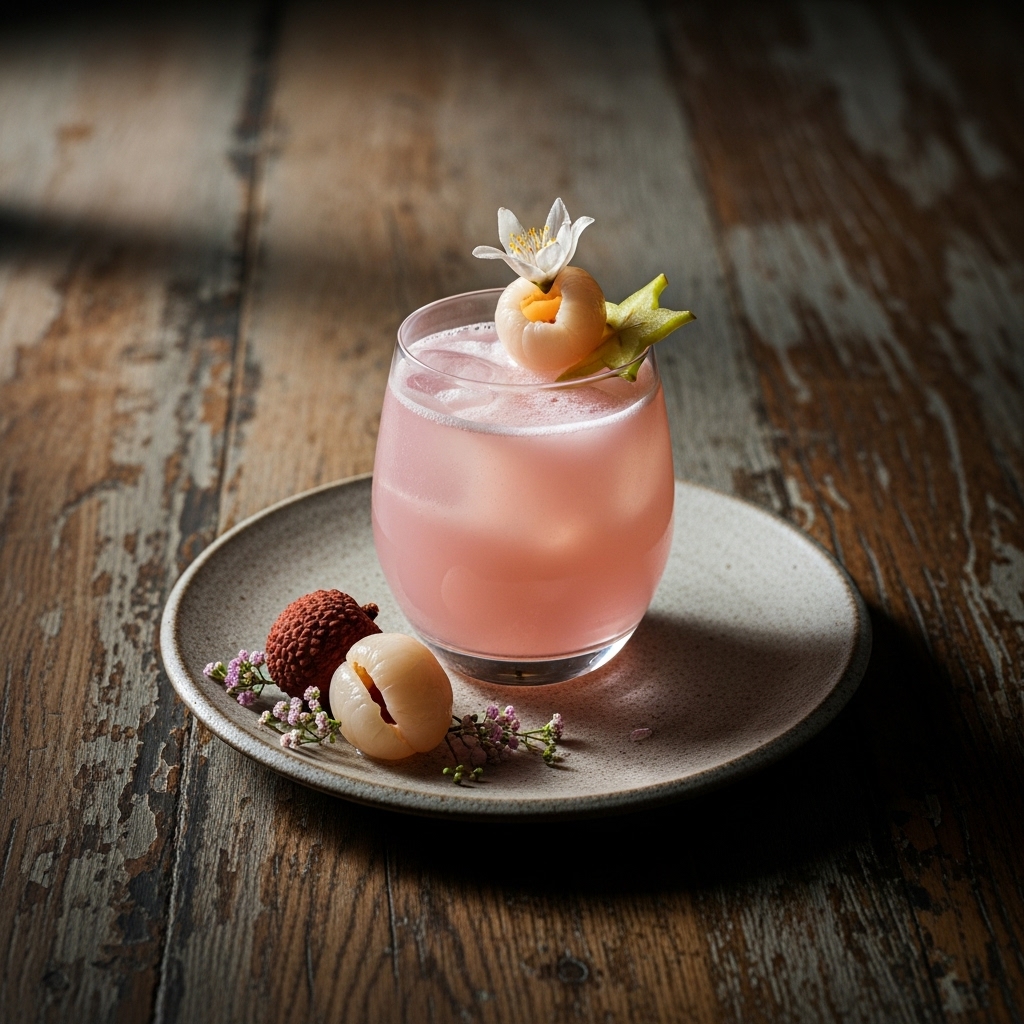 Thai-Infused Lychee Blossom Mocktail