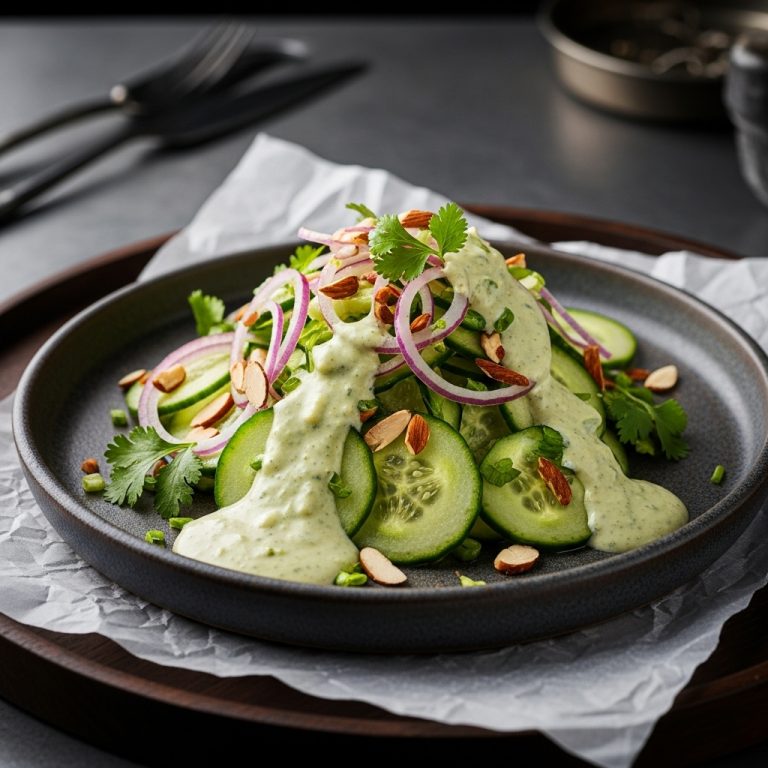 Thai-Inspired Cucumber Salad with Almond-Lime Dressing (Paleo)