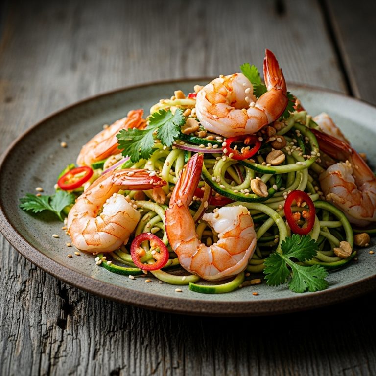 Thai Shrimp Zucchini Noodle Salad – Low-Carb and Vibrant Energy Boost