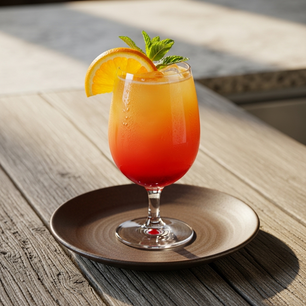 The Golden Hour Sunset Mocktail