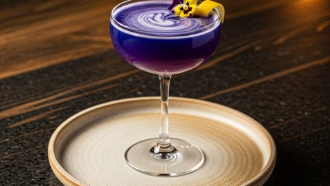 “Midnight Aurora Cocktail”