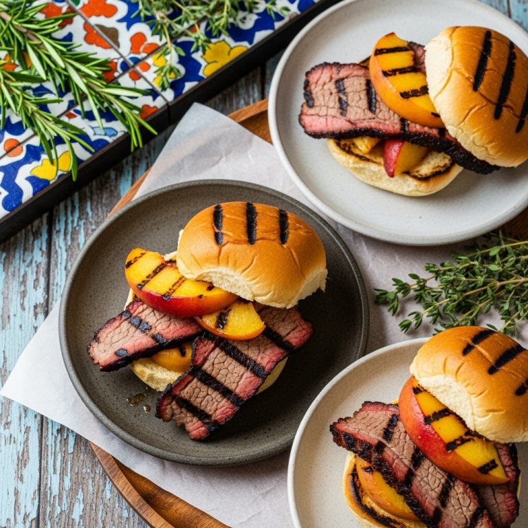 The South’s Best Kept Secret – Fire-Grilled Peach Brisket Sliders
