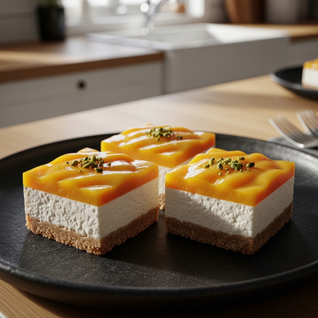 The Temptation of Mango Lassi Cheesecake Squares