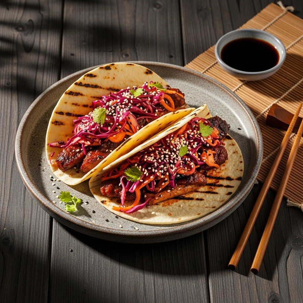 The Ultimate Street Food Dinner – Grilled Korean BBQ Tacos with Spicy Slaw
