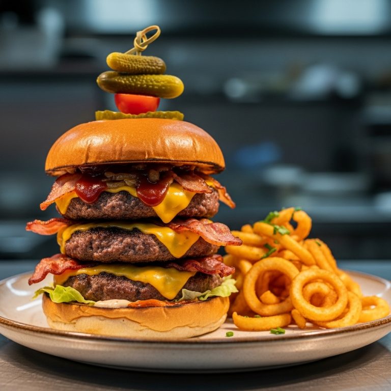 Triple-Decker Smoky BBQ Carnival Burgers