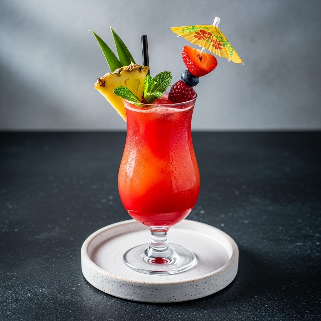 Tropical Bliss: A Vegetarian Hawaiian Mocktail