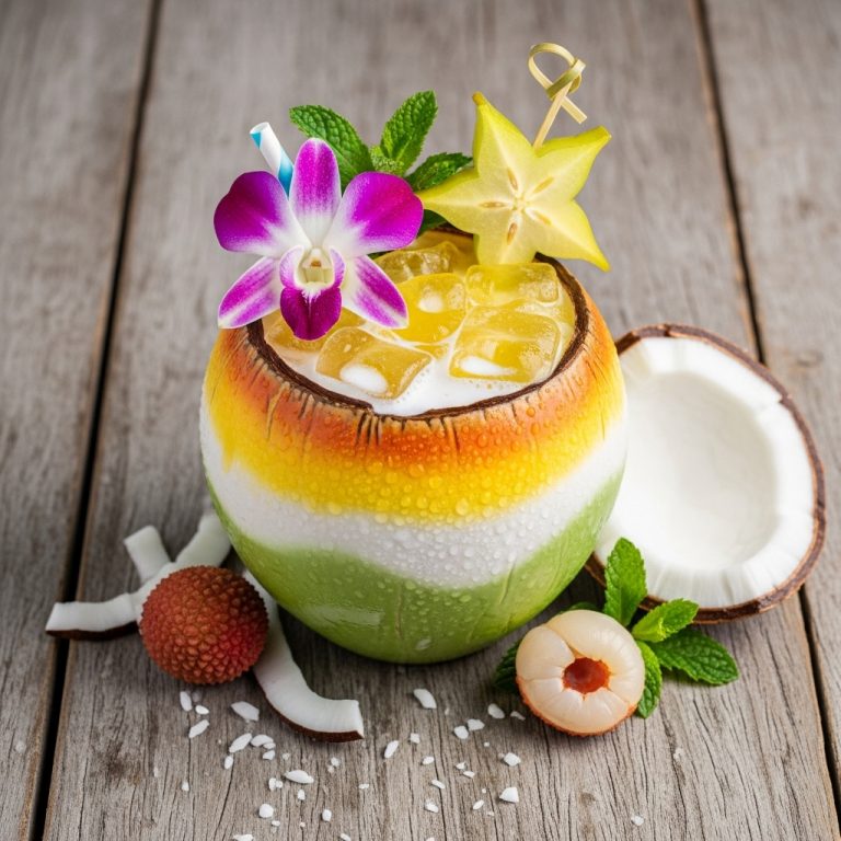 Tropical Bliss Coconut Mocktail