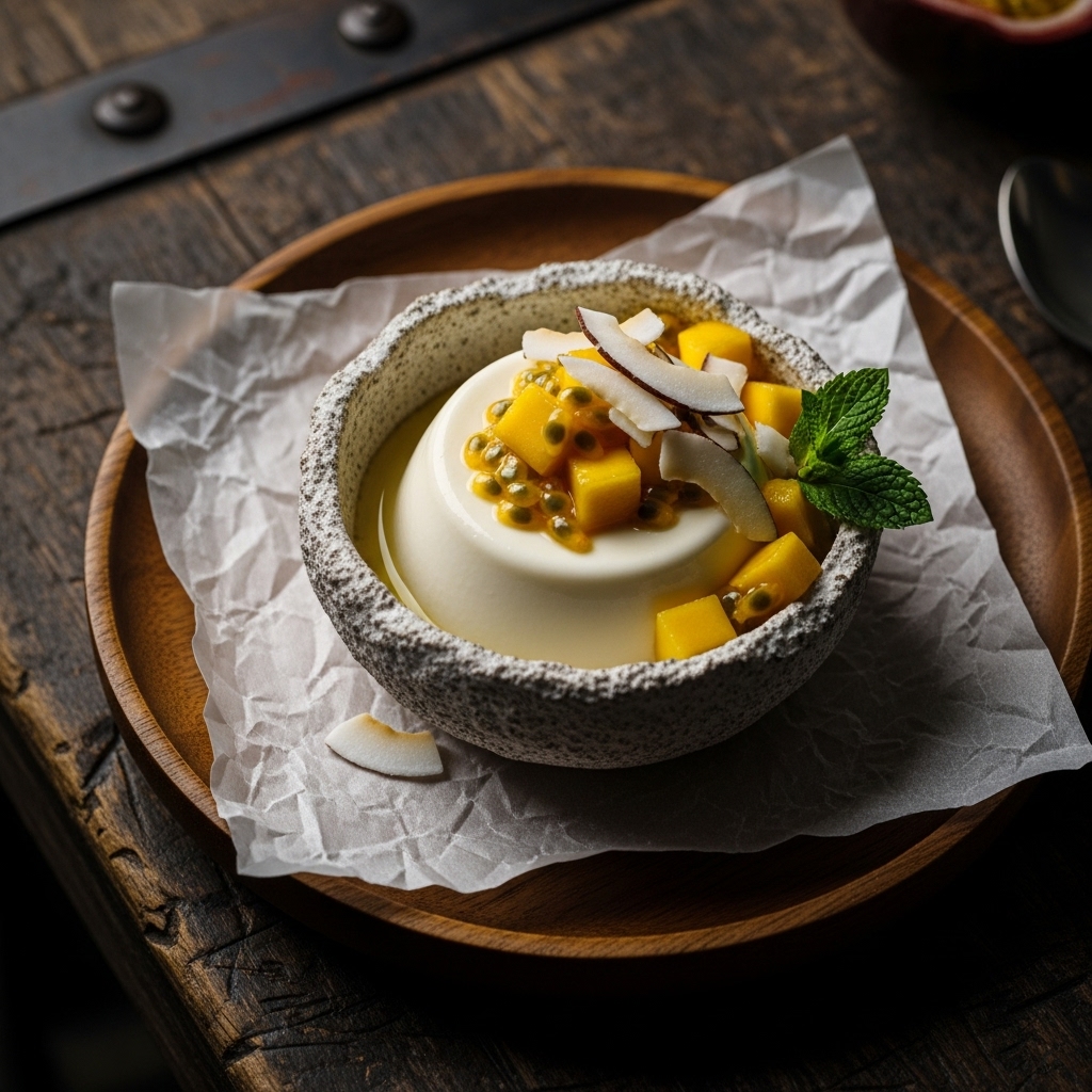 Tropical Coconut Panna Cotta