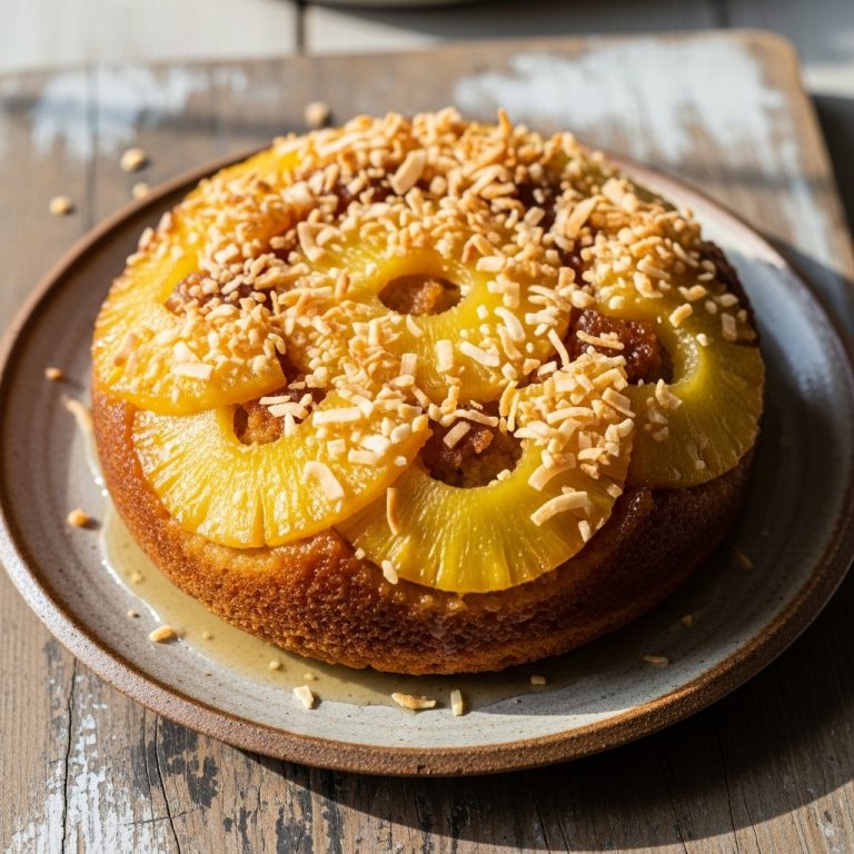 Tropical Coconut-Pineapple Upside Down Cake (Vegetarian) – A Caribbean Fusion Dessert Experience