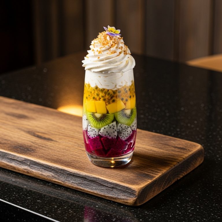 Tropical Fruit Parfait with Coconut Whipped Cream