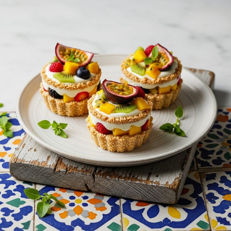 Tropical Fruit Parfaits in Coconut-Almond Crust