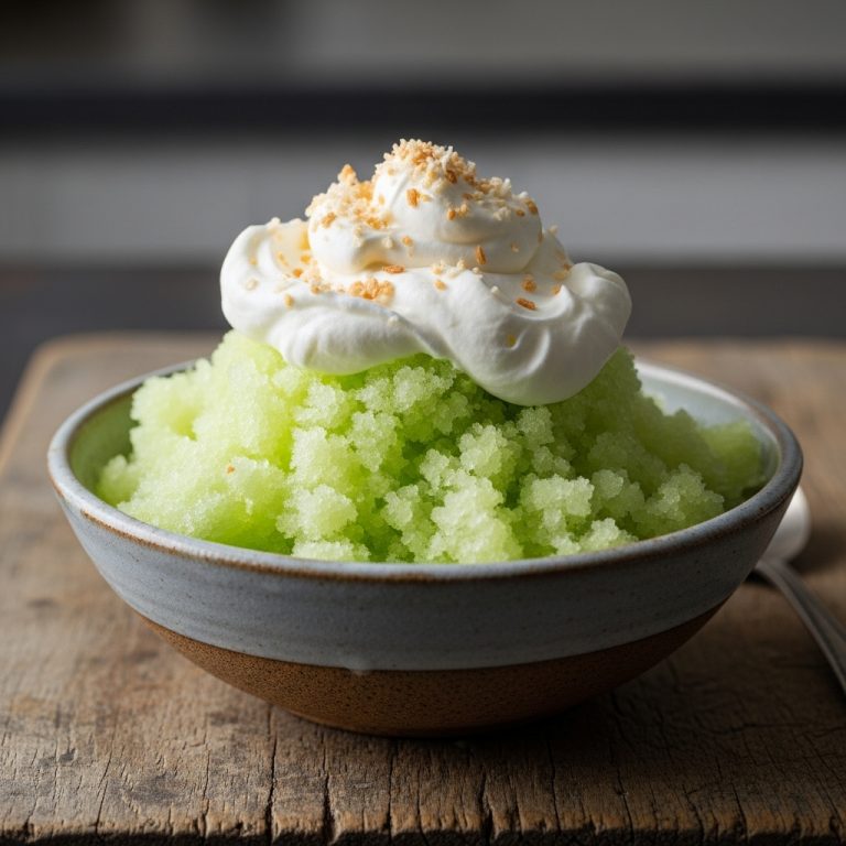 Tropical Honeydew Granita with Coconut Whipped Cream