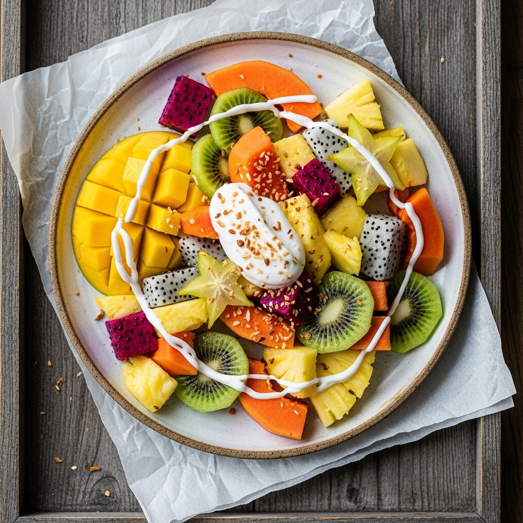 Tropical Island Fruit Medley with Coconut Cream