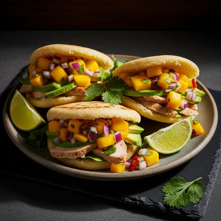 “Tropical Paleo Arepas with Mango Salsa: A Venezuelan Snack Experience”