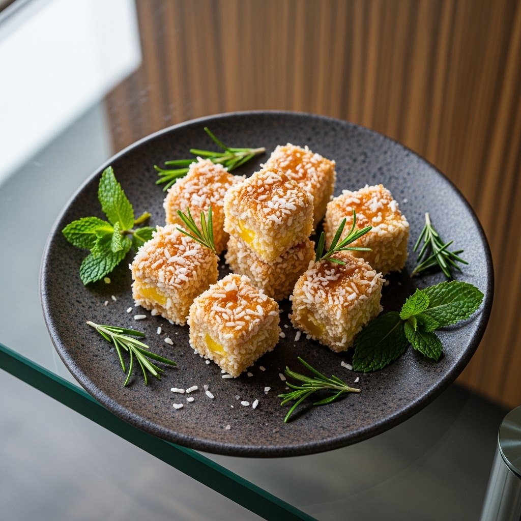 Tropical Paleo Rum Cake Bites