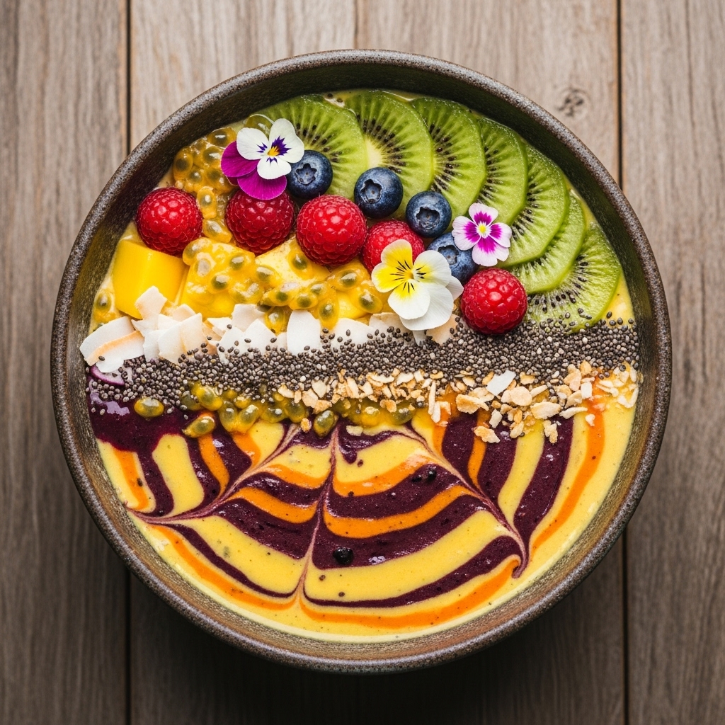 Tropical Paradise Breakfast Smoothie Bowl