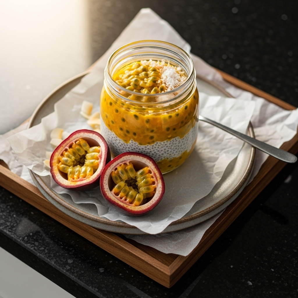 Tropical Passion Fruit Chia Pudding