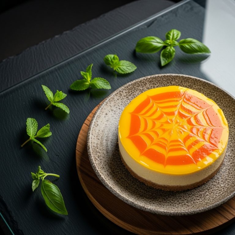 Tropical Sunrise Mango Cheesecake