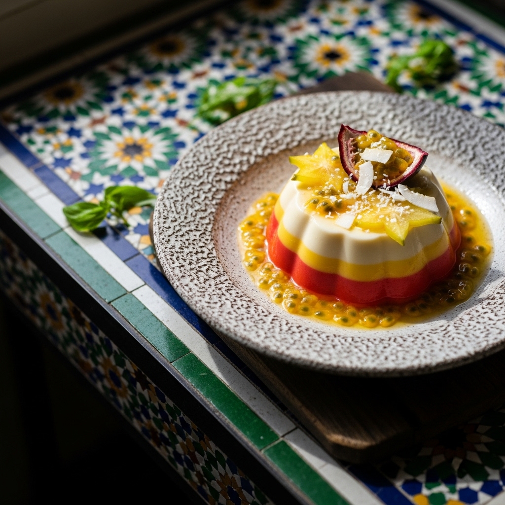 Tropical Sunrise Panna Cotta